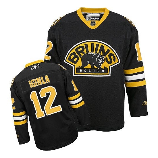 Jarome Iginla Boston Bruins Authentic Third Reebok Jersey - Black