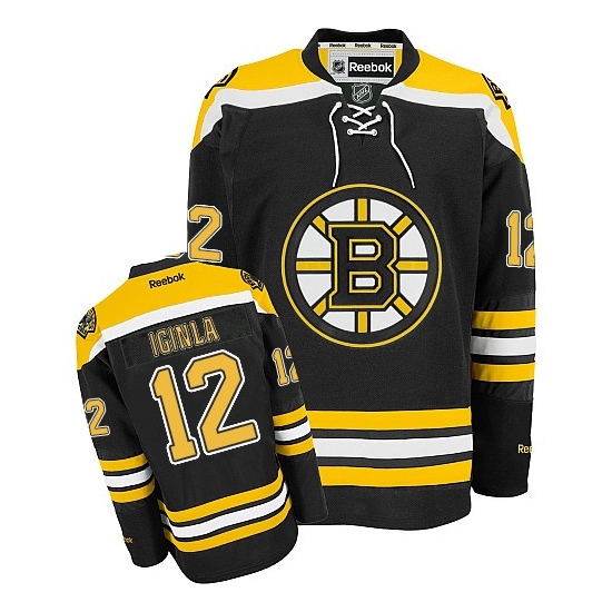 Jarome Iginla Boston Bruins Premier Home Reebok Jersey - Black