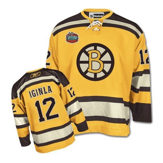 Jarome Iginla Boston Bruins Authentic Winter Classic Reebok Jersey - Gold