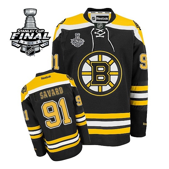 Marc Savard Boston Bruins Authentic Home 2013 Stanley Cup Finals Reebok Jersey - Black