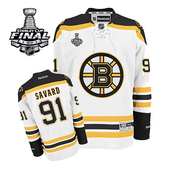 Marc Savard Boston Bruins Premier Away 2013 Stanley Cup Finals Reebok Jersey - White