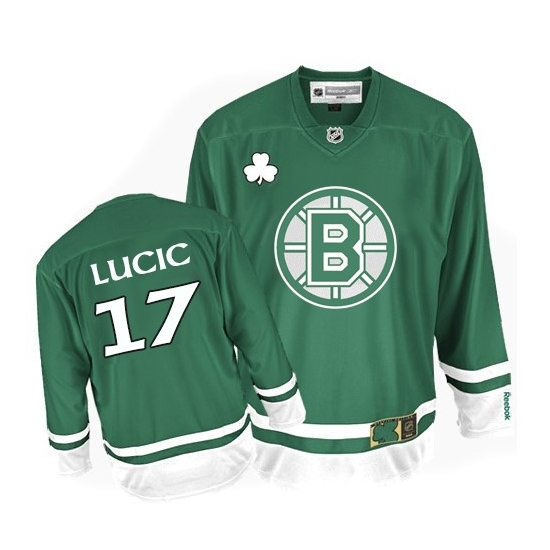 Milan Lucic Boston Bruins Premier St Patty's Day Reebok Jersey - Green