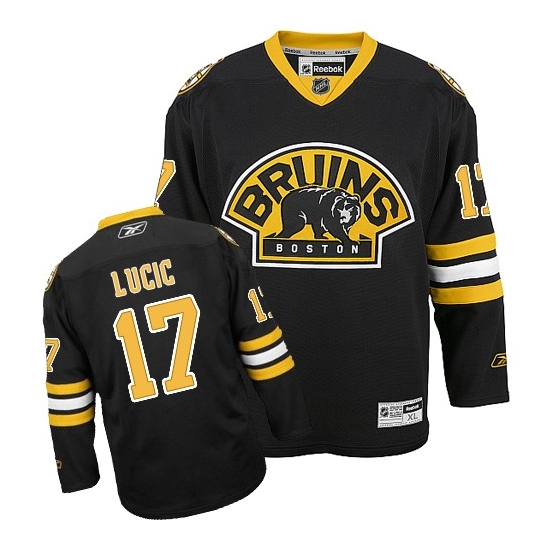 Milan Lucic Boston Bruins Youth Premier Third Reebok Jersey - Black