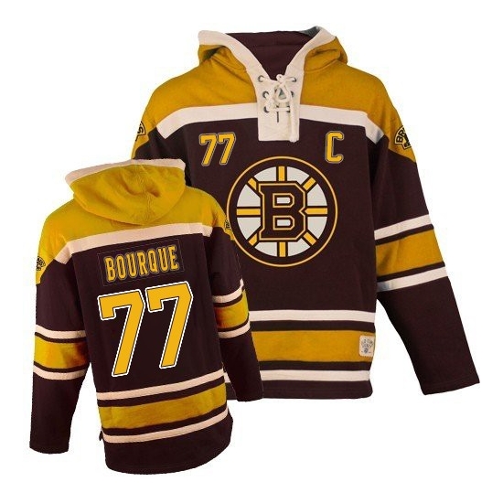 Ray Bourque Boston Bruins Old Time Hockey Authentic Sawyer Hooded Sweatshirt Jersey - Black