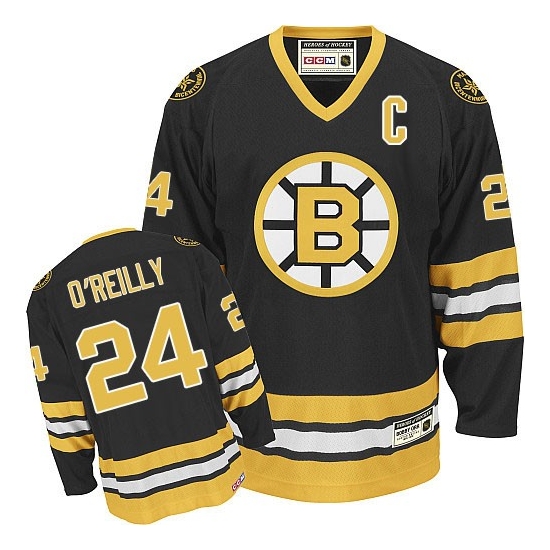 Terry O'Reilly Boston Bruins Premier Home Reebok Jersey - Black
