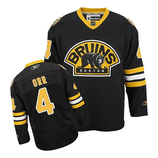 Bobby Orr Boston Bruins Women's Authentic Third Reebok Jersey - Black