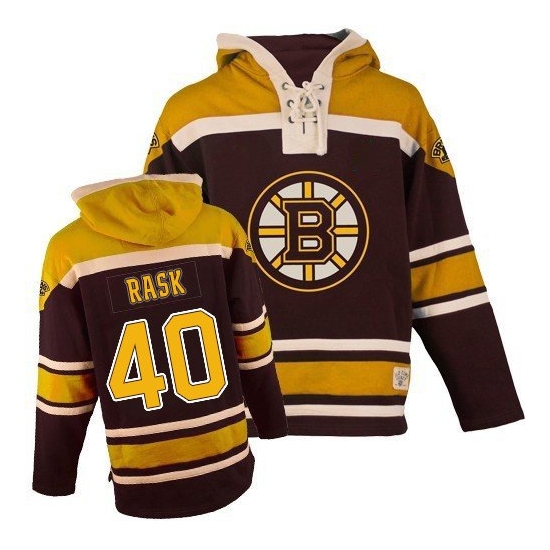 Tuukka Rask Boston Bruins Old Time Hockey Premier Sawyer Hooded Sweatshirt Jersey - Black