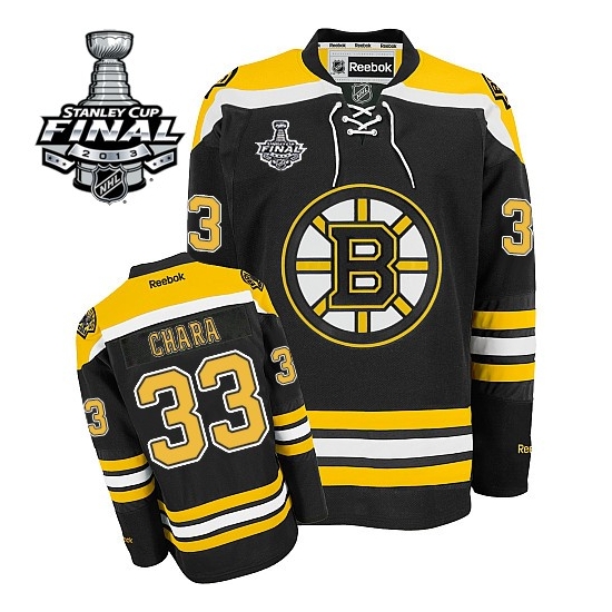 Zdeno Chara Boston Bruins Authentic Home 2013 Stanley Cup Finals Reebok Jersey - Black