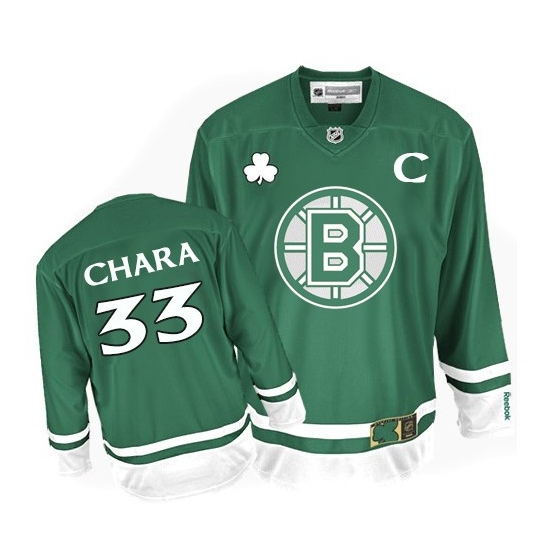 Zdeno Chara Boston Bruins Premier St Patty's Day Reebok Jersey - Green