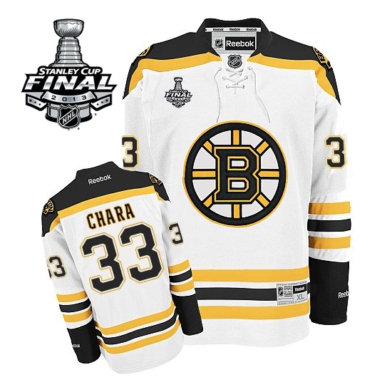 Zdeno Chara Boston Bruins Premier Away 2013 Stanley Cup Finals Reebok Jersey - White