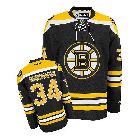 Carl Soderberg Boston Bruins Authentic Home Reebok Jersey - Black