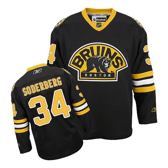 Carl Soderberg Boston Bruins Authentic Third Reebok Jersey - Black