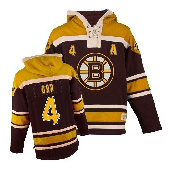 Bobby Orr Boston Bruins Old Time Hockey Premier Sawyer Hooded Sweatshirt Jersey - Black