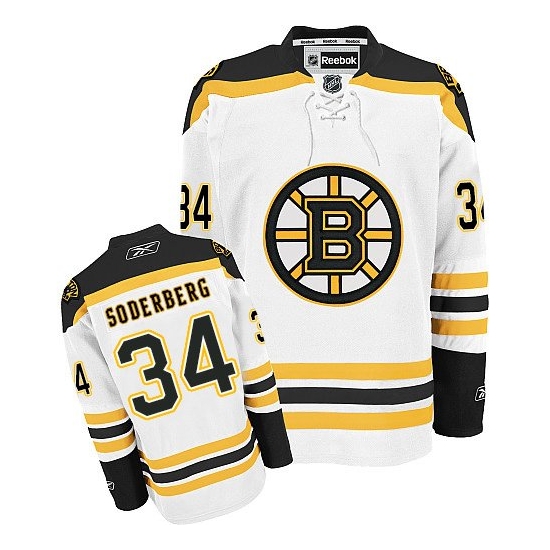 Carl Soderberg Boston Bruins Premier Away Reebok Jersey - White