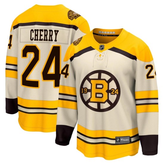 Don Cherry Boston Bruins Youth Premier Breakaway 100th Anniversary Fanatics Branded Jersey - Cream