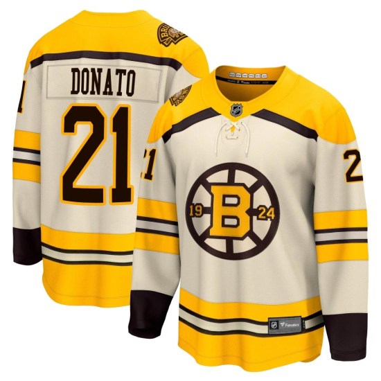 Ted Donato Boston Bruins Youth Premier Breakaway 100th Anniversary Fanatics Branded Jersey - Cream