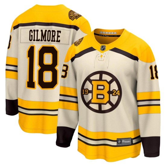 Happy Gilmore Boston Bruins Youth Premier Breakaway 100th Anniversary Fanatics Branded Jersey - Cream