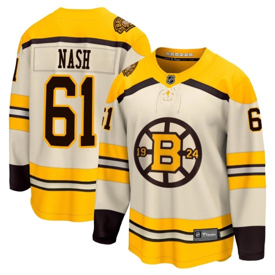 Rick Nash Boston Bruins Youth Premier Breakaway 100th Anniversary Fanatics Branded Jersey - Cream