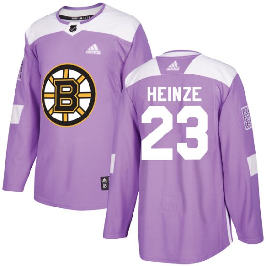 Steve Heinze Boston Bruins Authentic Fights Cancer Practice Adidas Jersey - Purple