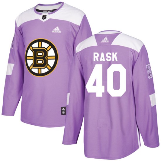 Tuukka Rask Boston Bruins Authentic Fights Cancer Practice Adidas Jersey - Purple