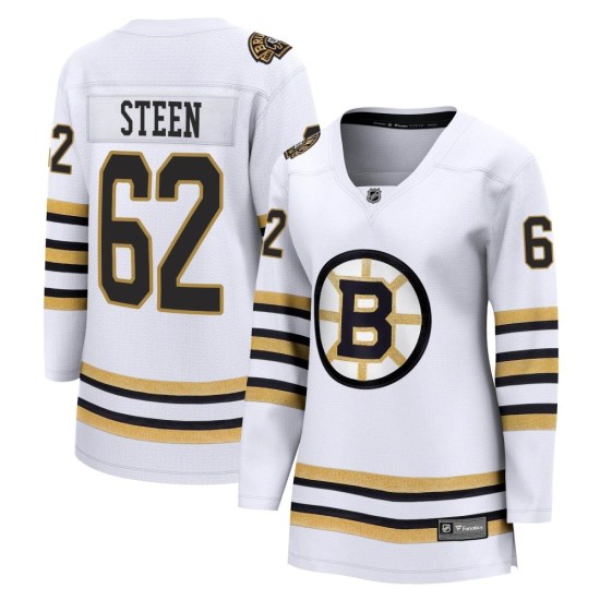 Oskar Steen Boston Bruins Women's Premier Breakaway 100th Anniversary Fanatics Branded Jersey - White
