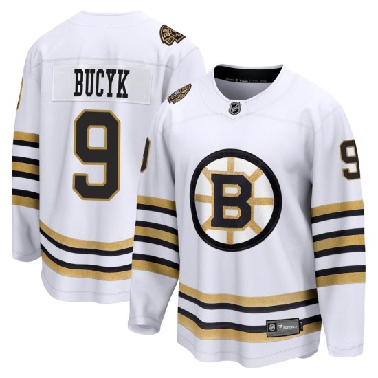 Johnny Bucyk Boston Bruins Youth Premier Breakaway 100th Anniversary Fanatics Branded Jersey - White