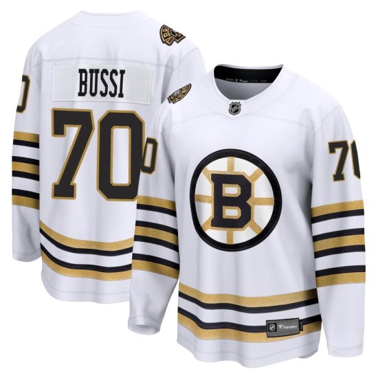 Brandon Bussi Boston Bruins Youth Premier Breakaway 100th Anniversary Fanatics Branded Jersey - White
