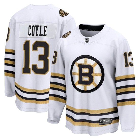 Charlie Coyle Boston Bruins Youth Premier Breakaway 100th Anniversary Fanatics Branded Jersey - White