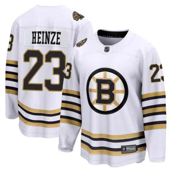 Steve Heinze Boston Bruins Youth Premier Breakaway 100th Anniversary Fanatics Branded Jersey - White