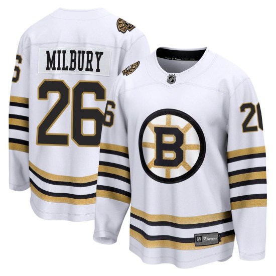 Mike Milbury Boston Bruins Youth Premier Breakaway 100th Anniversary Fanatics Branded Jersey - White