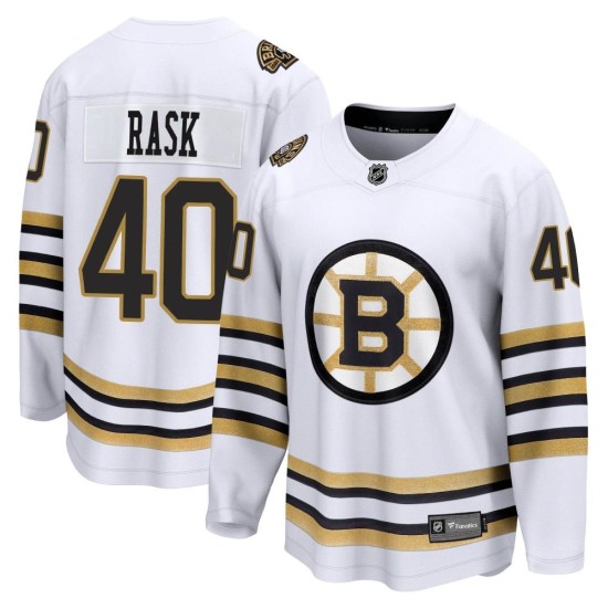 Tuukka Rask Boston Bruins Youth Premier Breakaway 100th Anniversary Fanatics Branded Jersey - White