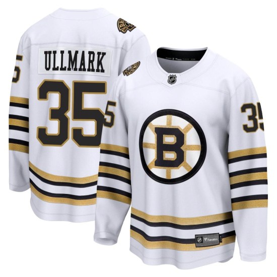 Linus Ullmark Boston Bruins Youth Premier Breakaway 100th Anniversary Fanatics Branded Jersey - White