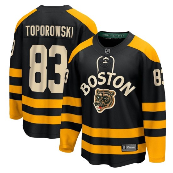 Luke Toporowski Boston Bruins Breakaway 2023 Winter Classic Fanatics Branded Jersey - Black