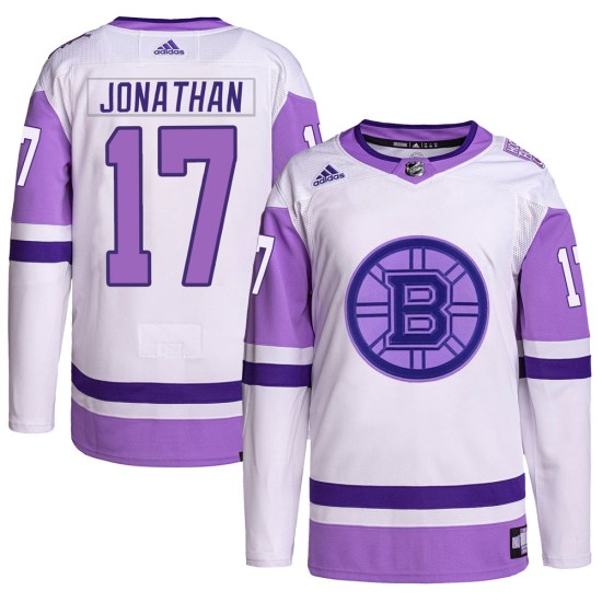 Stan Jonathan Boston Bruins Authentic Hockey Fights Cancer Primegreen Adidas Jersey - White/Purple