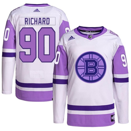Anthony Richard Boston Bruins Authentic Hockey Fights Cancer Primegreen Adidas Jersey - White/Purple
