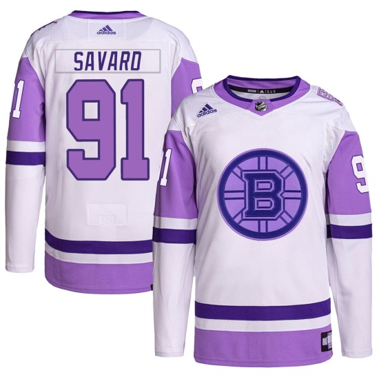 Marc Savard Boston Bruins Authentic Hockey Fights Cancer Primegreen Adidas Jersey - White/Purple