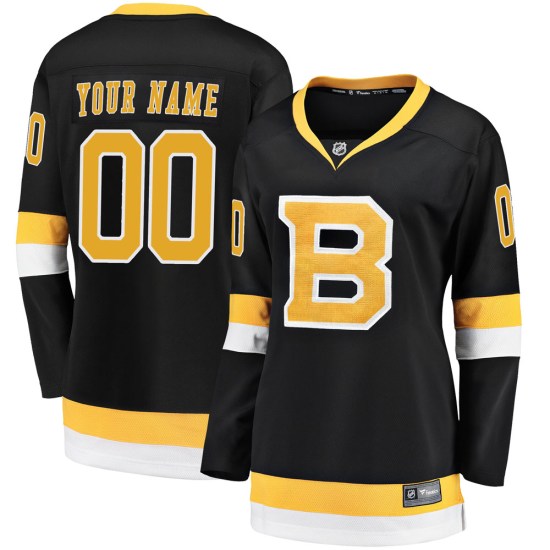 Custom Boston Bruins Women's Premier Custom Breakaway Alternate Fanatics Branded Jersey - Black