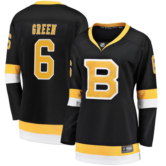 Ted Green Boston Bruins Women's Premier Breakaway Black Alternate Fanatics Branded Jersey - Green