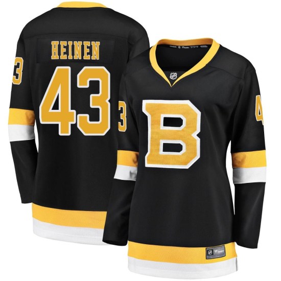 Danton Heinen Boston Bruins Women's Premier Breakaway Alternate Fanatics Branded Jersey - Black