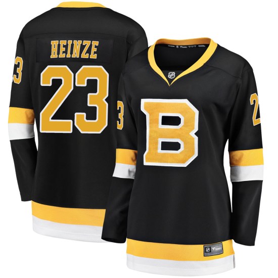 Steve Heinze Boston Bruins Women's Premier Breakaway Alternate Fanatics Branded Jersey - Black