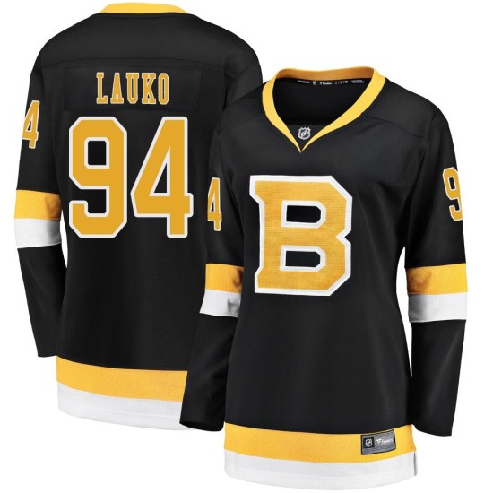 Jakub Lauko Boston Bruins Women's Premier Breakaway Alternate Fanatics Branded Jersey - Black