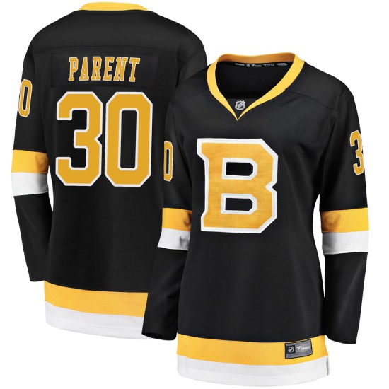 Bernie Parent Boston Bruins Women's Premier Breakaway Alternate Fanatics Branded Jersey - Black