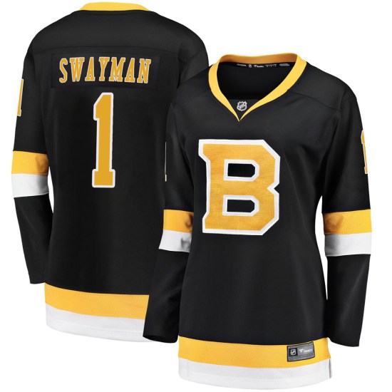 Jeremy Swayman Boston Bruins Women's Premier Breakaway Alternate Fanatics Branded Jersey - Black