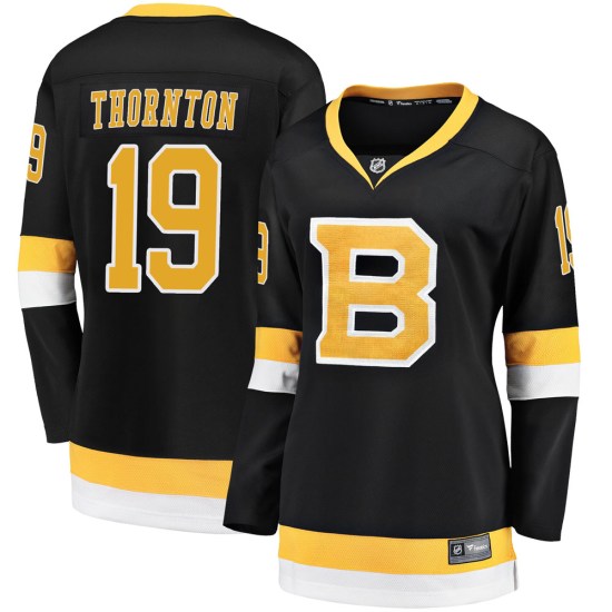 Joe Thornton Boston Bruins Women's Premier Breakaway Alternate Fanatics Branded Jersey - Black