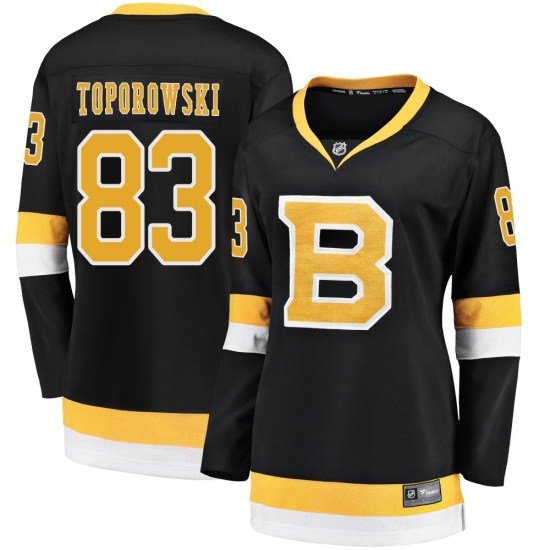 Luke Toporowski Boston Bruins Women's Premier Breakaway Alternate Fanatics Branded Jersey - Black