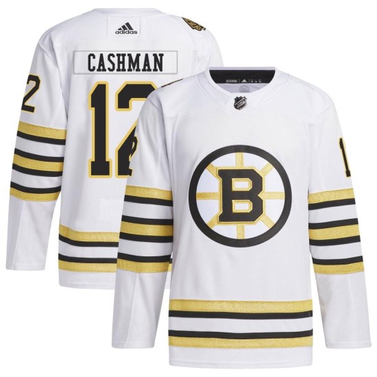 Wayne Cashman Boston Bruins Authentic 100th Anniversary Primegreen Adidas Jersey - White