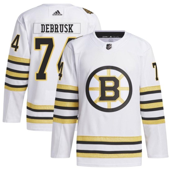 Jake DeBrusk Boston Bruins Authentic 100th Anniversary Primegreen Adidas Jersey - White