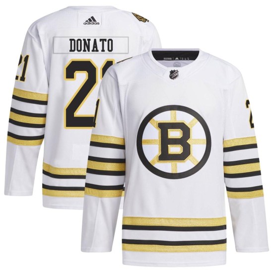 Ted Donato Boston Bruins Authentic 100th Anniversary Primegreen Adidas Jersey - White
