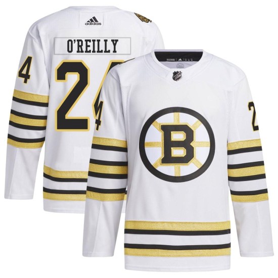 Terry O'Reilly Boston Bruins Authentic 100th Anniversary Primegreen Adidas Jersey - White