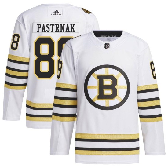 David Pastrnak Boston Bruins Authentic 100th Anniversary Primegreen Adidas Jersey - White
